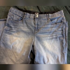 TERRA & SKY BOOTCUT STONEWASH JEANS - SZ 26W